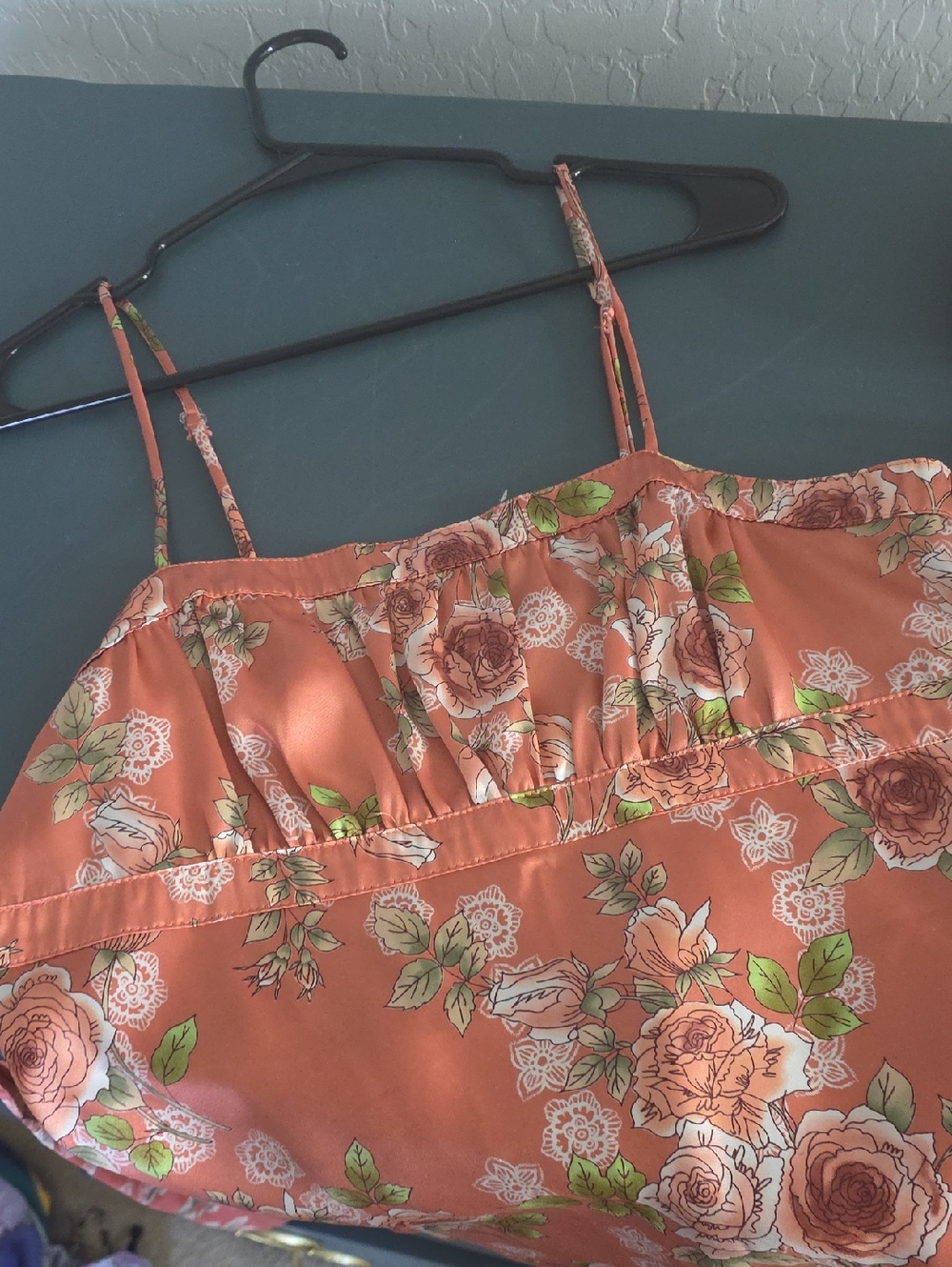 Self Esteem Rust Floral Spaghetti-Strap Cami
